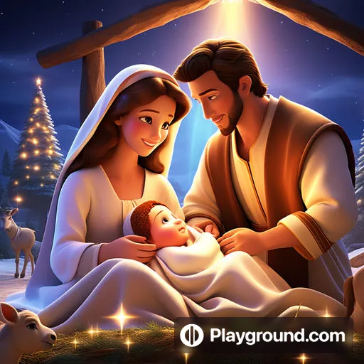 a nativity scene with a baby jesus in the manger