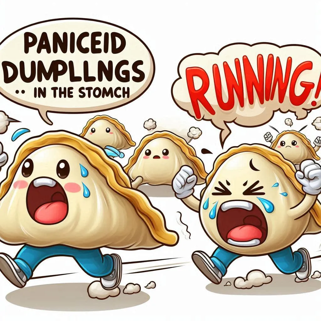 a cartoon of a bunch of buns running