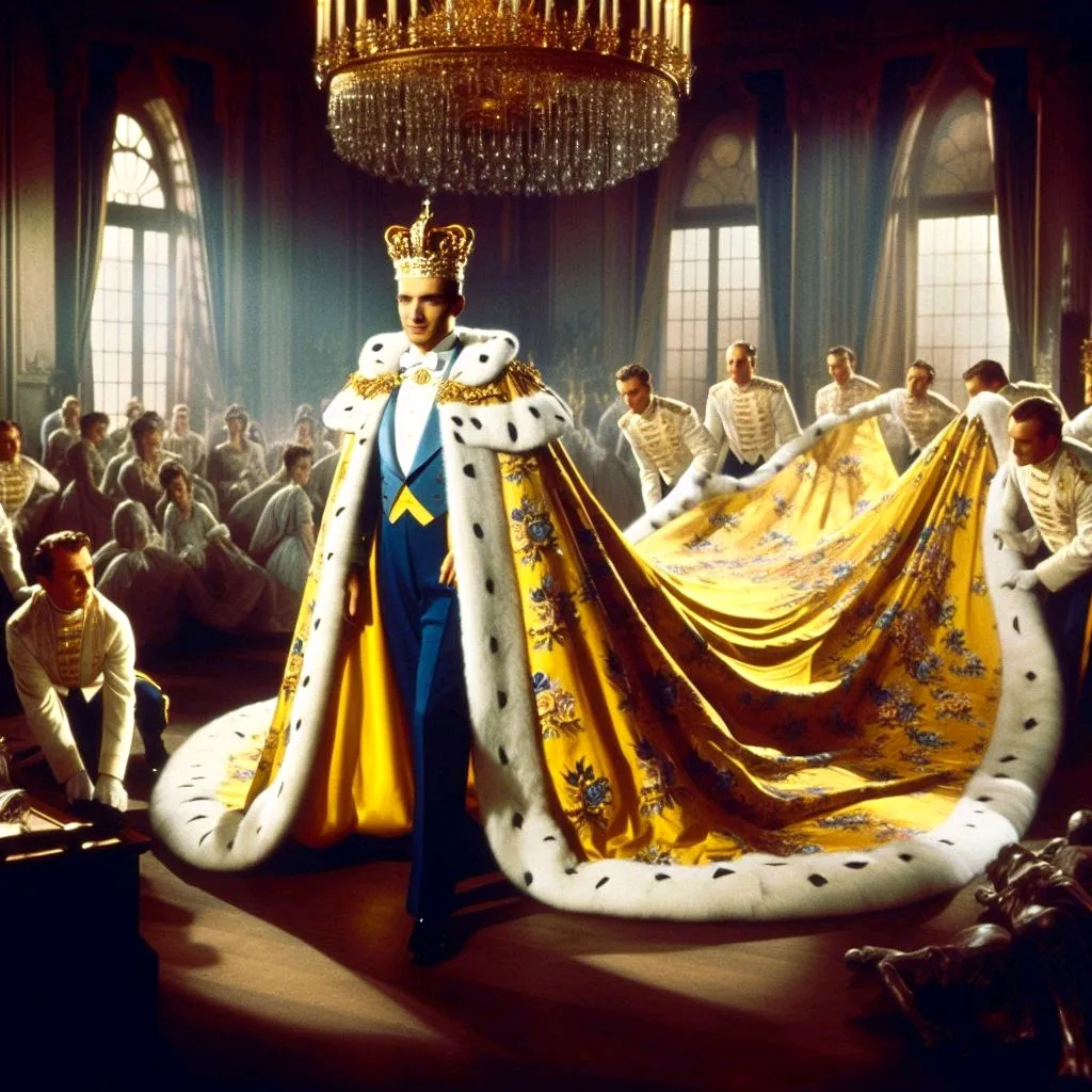 Czar in coronation ermine robes