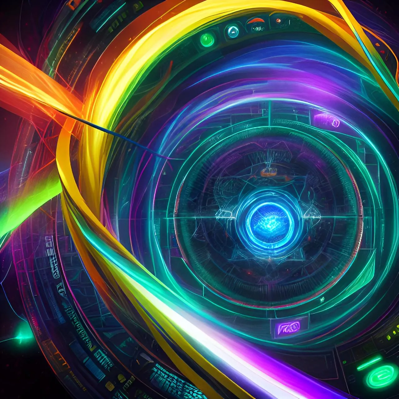 a colorful abstract background with a circular design