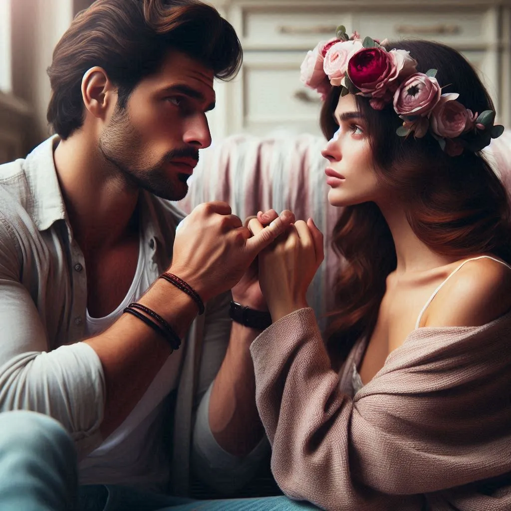 a man and a woman sitting next to each other