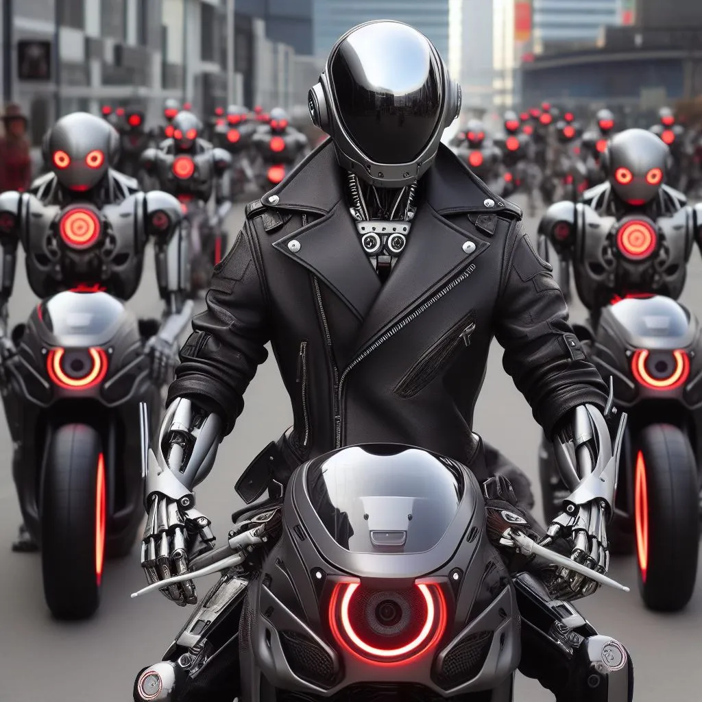 a group of people riding motorcycles down a street