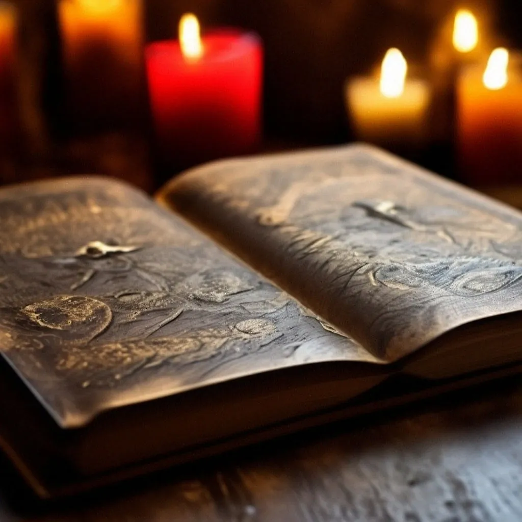 an open book sitting on top of a wooden table