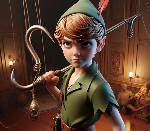 a cartoon character holding a bow and arrow