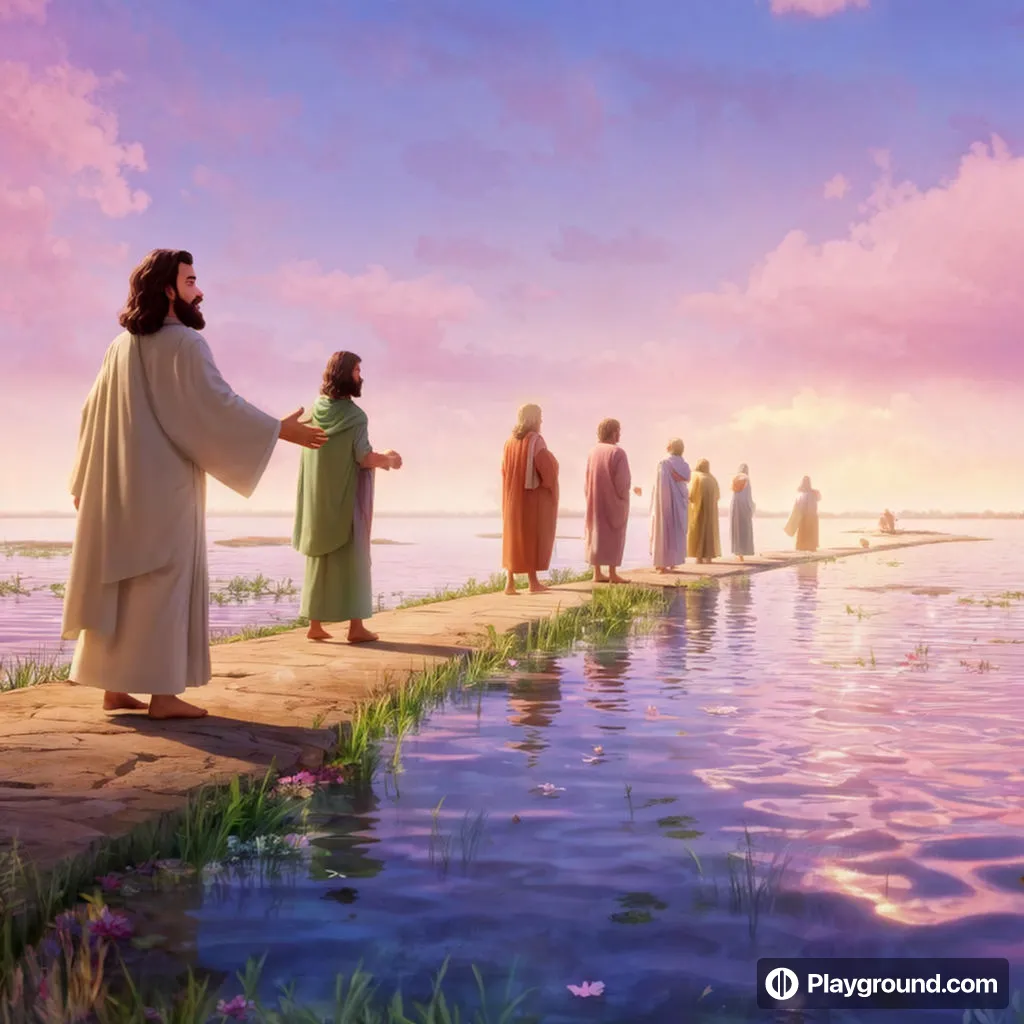 a group of people standing on a pier next to a body of water