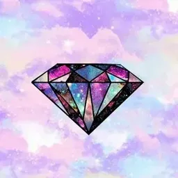 a diamond on a purple and blue background