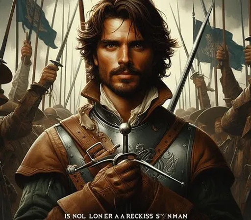 a movie poster with a man holding a sword