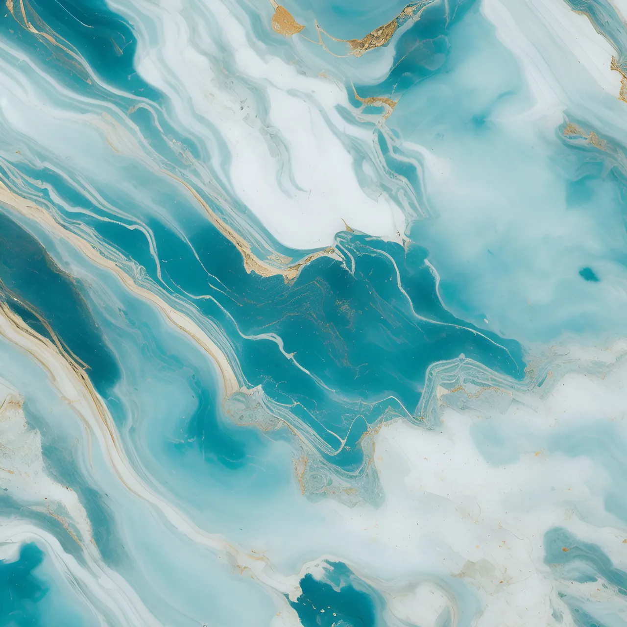 a close up of a blue and gold marble