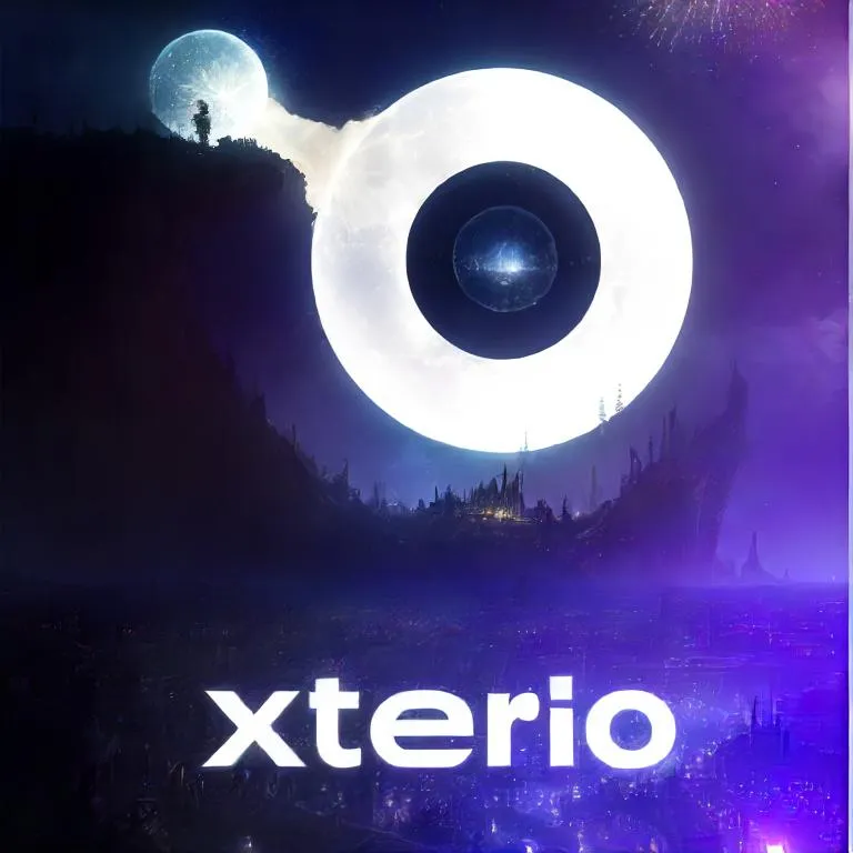 a picture of a large white object with the word xterio on it