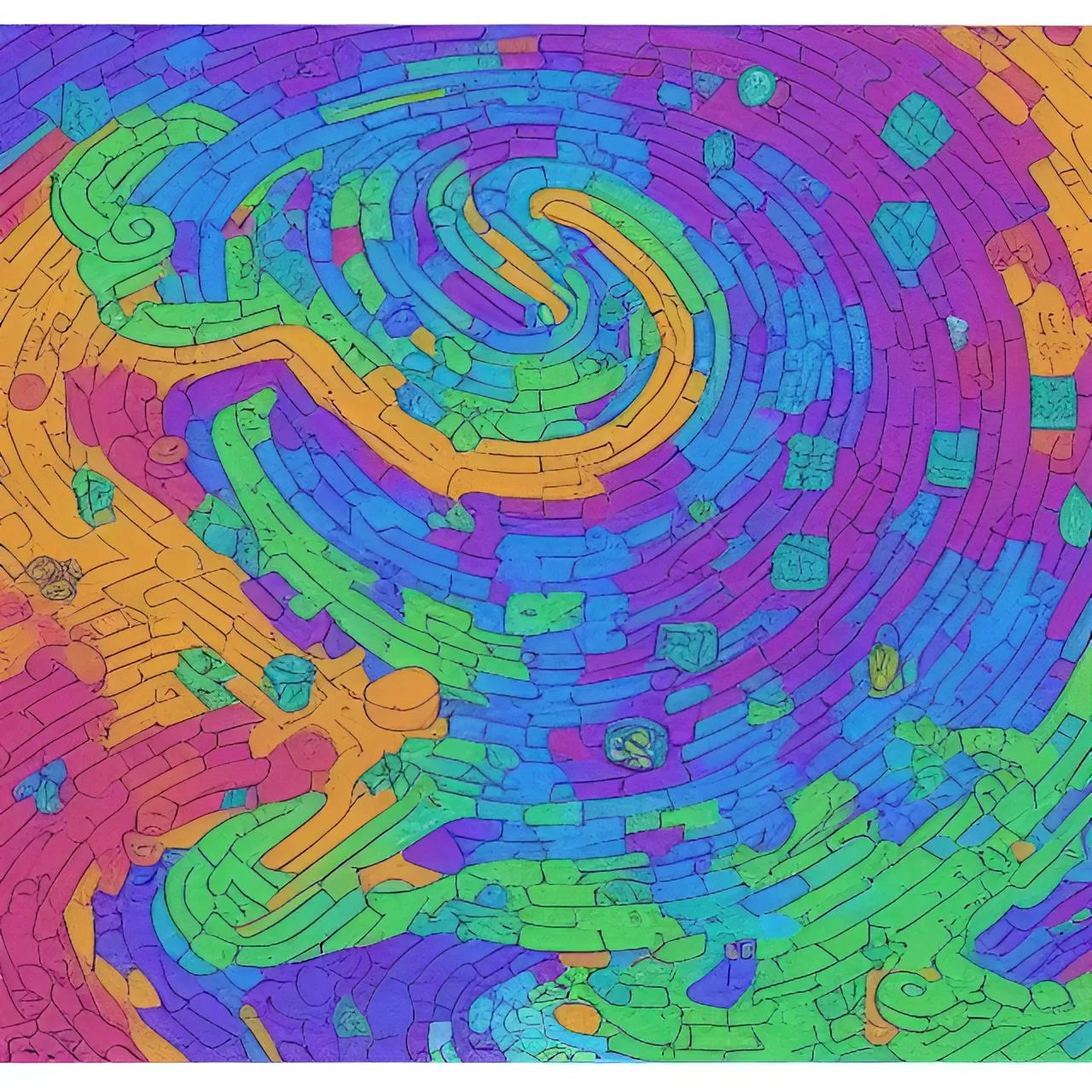 a computer generated image of a colorful pattern