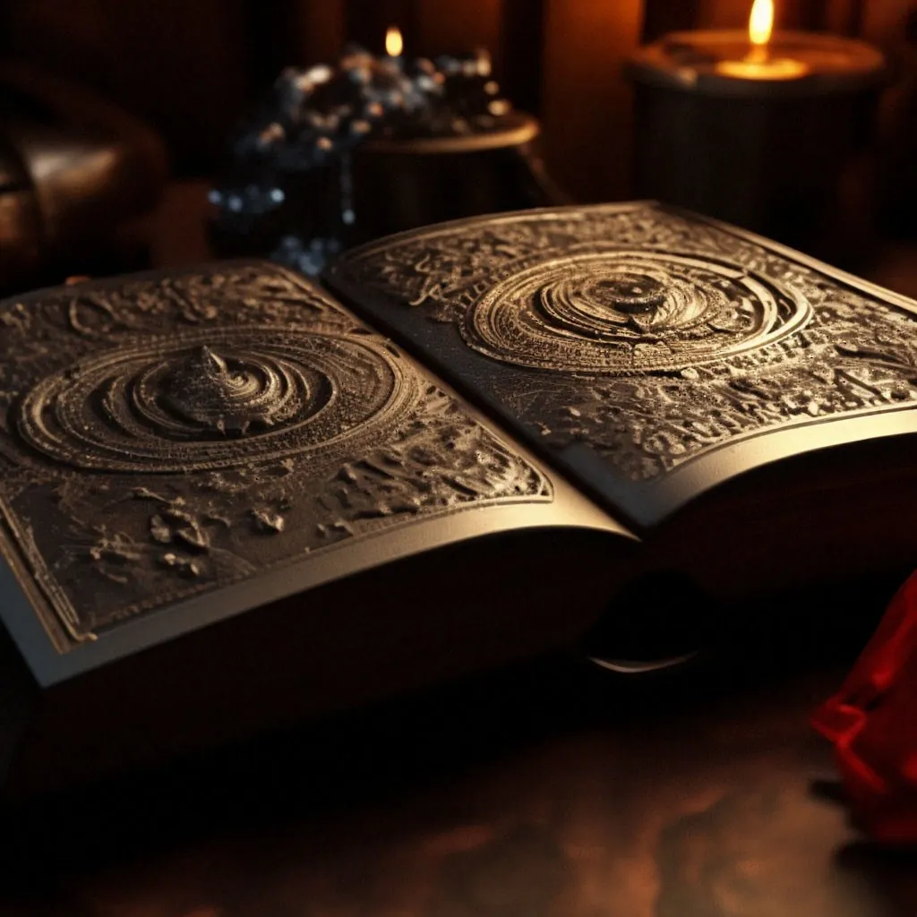 an open book sitting on top of a wooden table