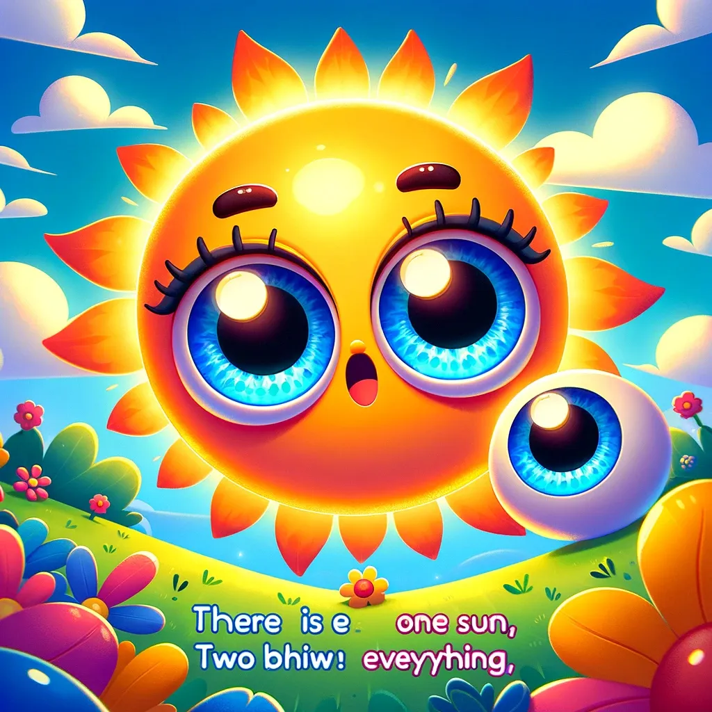 a painting of a sun with big eyes