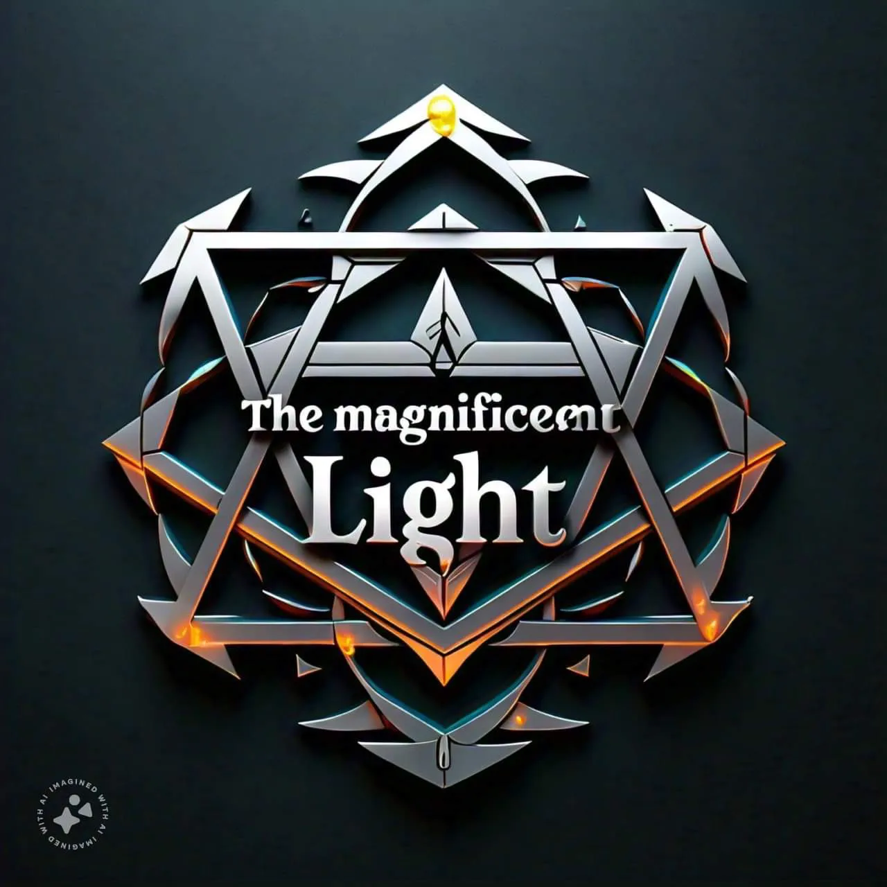 the magnificent light logo on a black background