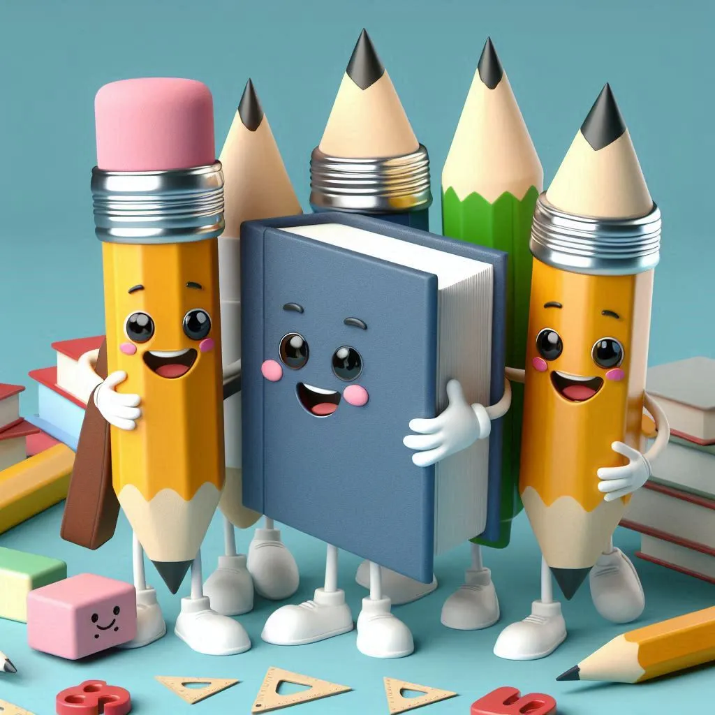 a group of pencils standing next to each other ii