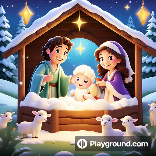 a nativity scene with a baby jesus in the manger