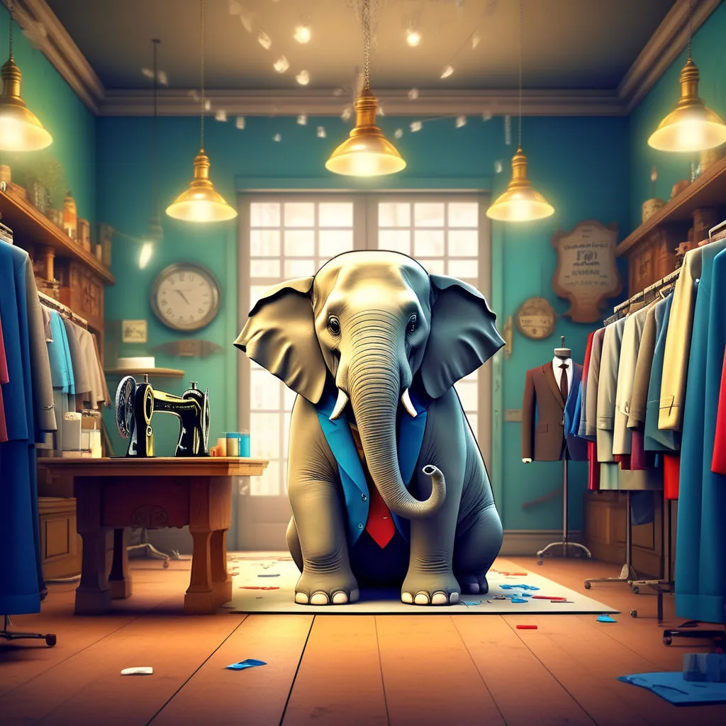 an elephant sitting on a rug in a room