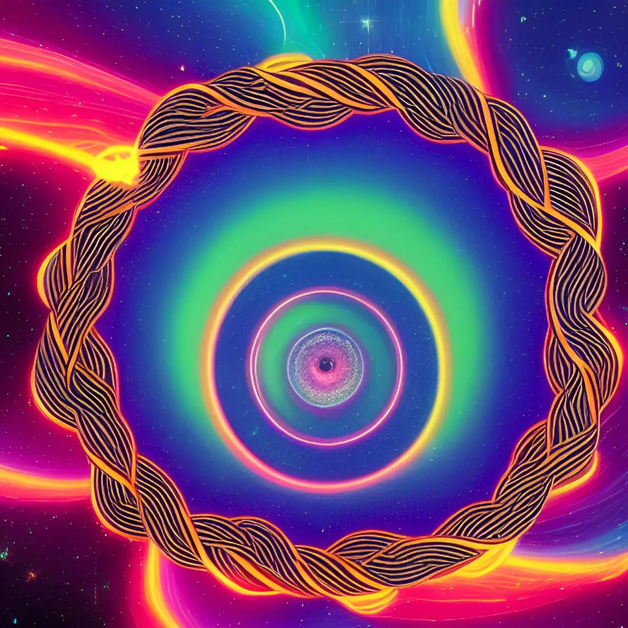 a colorful picture of a spiral in the middle of space