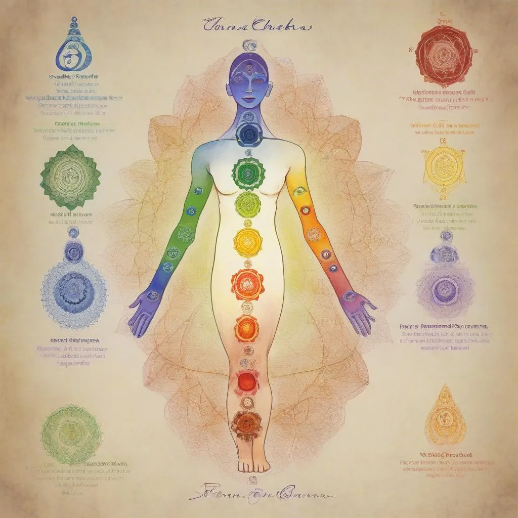 a diagram of the chakras and their corresponding chakras