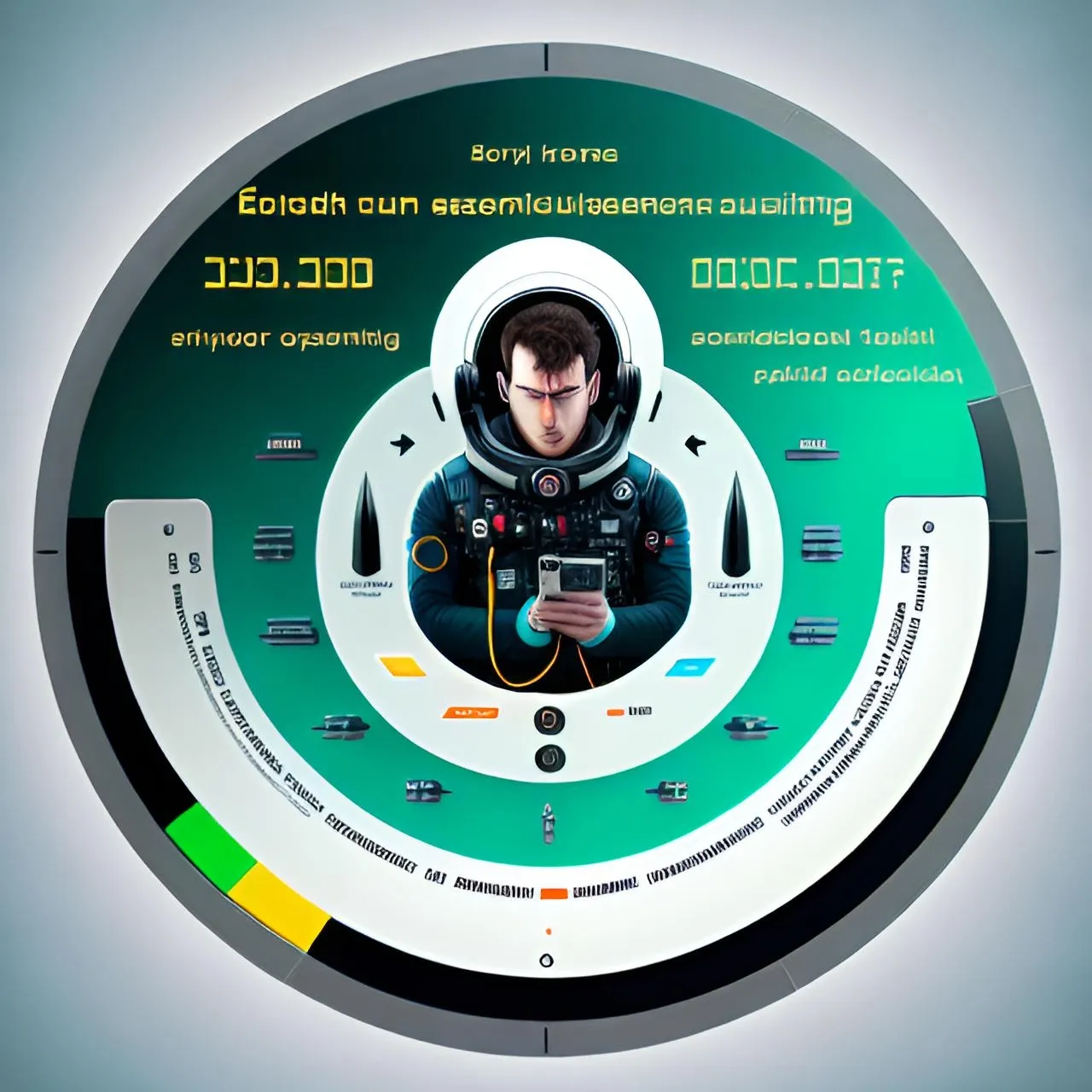 a clock with a man in a space suit on it