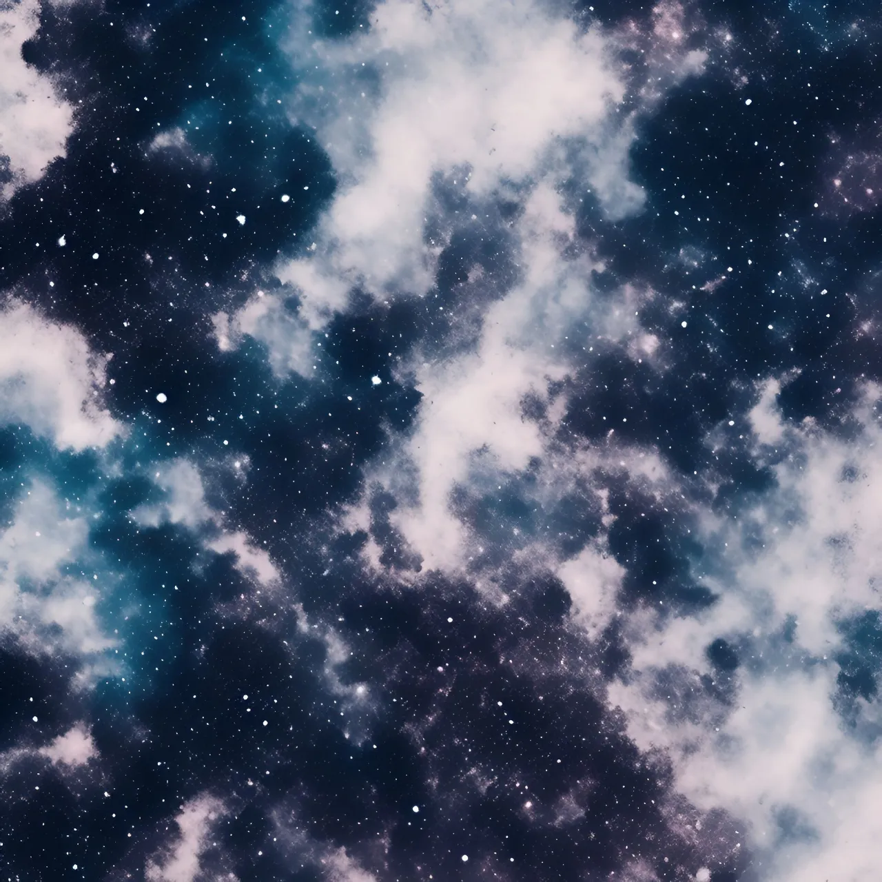 a sky filled with lots of stars and clouds