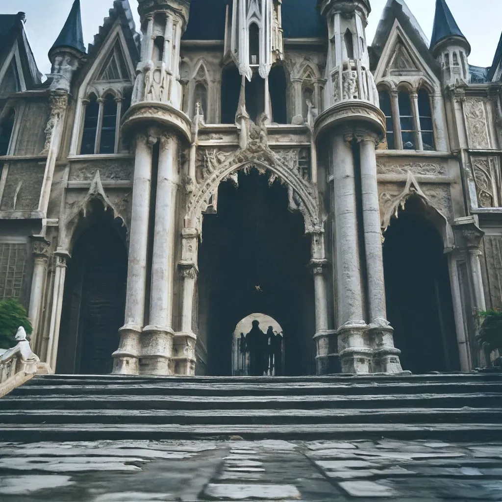 a large building with a bunch of stairs leading up to it