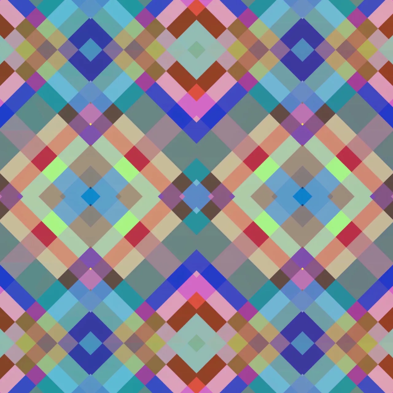 a multicolored checkered pattern with squares and rectangles