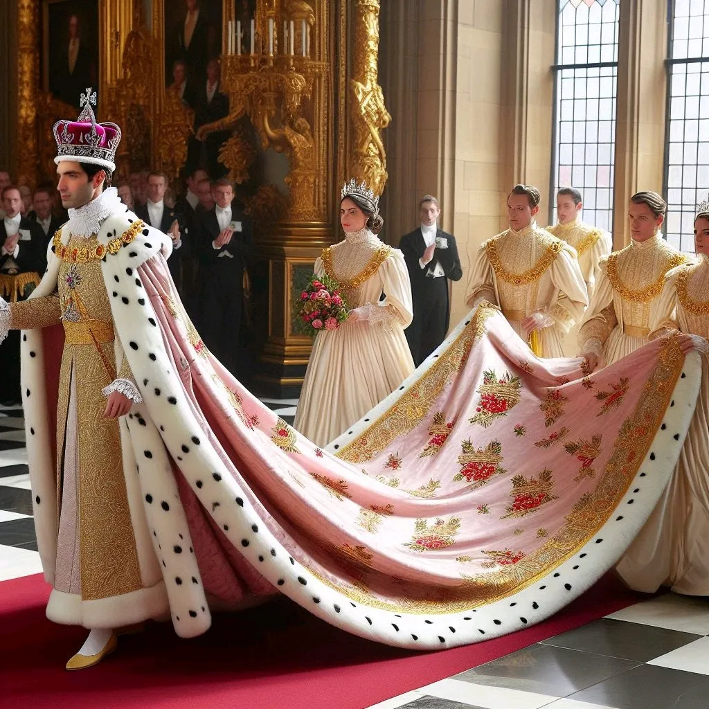 a group of people dressed in fancy clothing