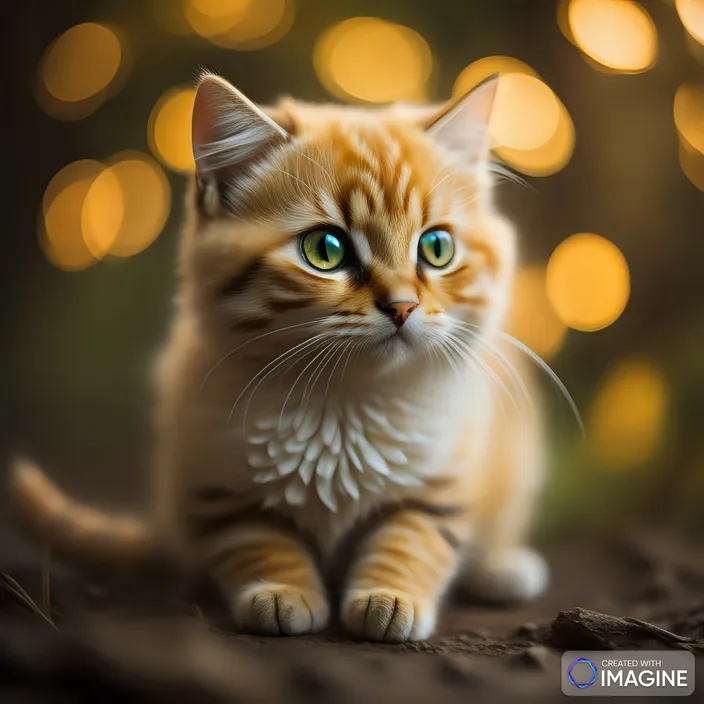 a cat with green eyes sitting on the ground