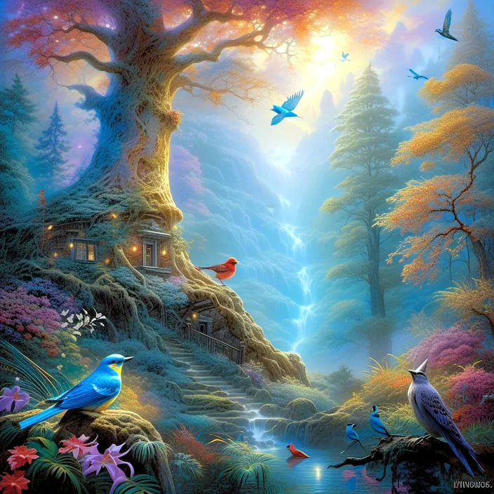 Gazing upon her home, a tall tree that had sheltered her for so long. Nova saw the familiar sights and sounds of the forest, the other birds and animals that shared her world.