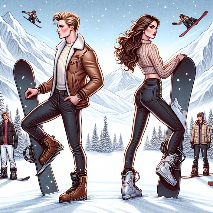 Alex and Mia had been rivals since they first met at the snowboarding camp. They were both talented and ambitious, but they had different styles and personalities.