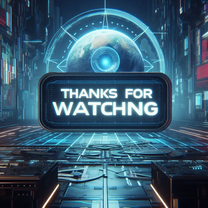 a sign that says "Thanks for Watching"