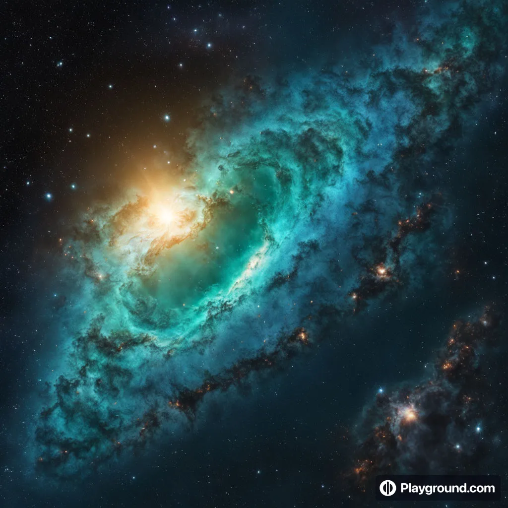 a large spiral galaxy with stars in the background