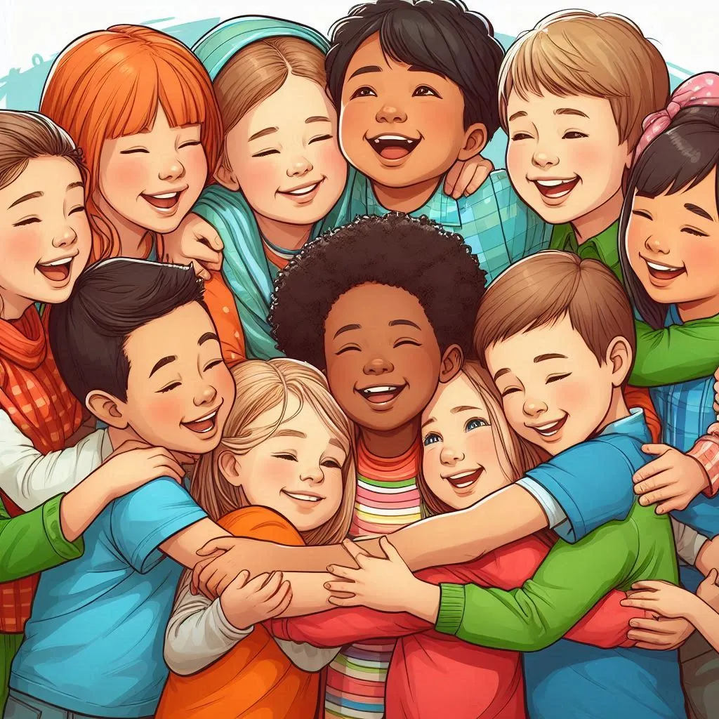 An image of children full of hope and encouragement appears on screen, inviting viewers to embrace diversity and inclusion.