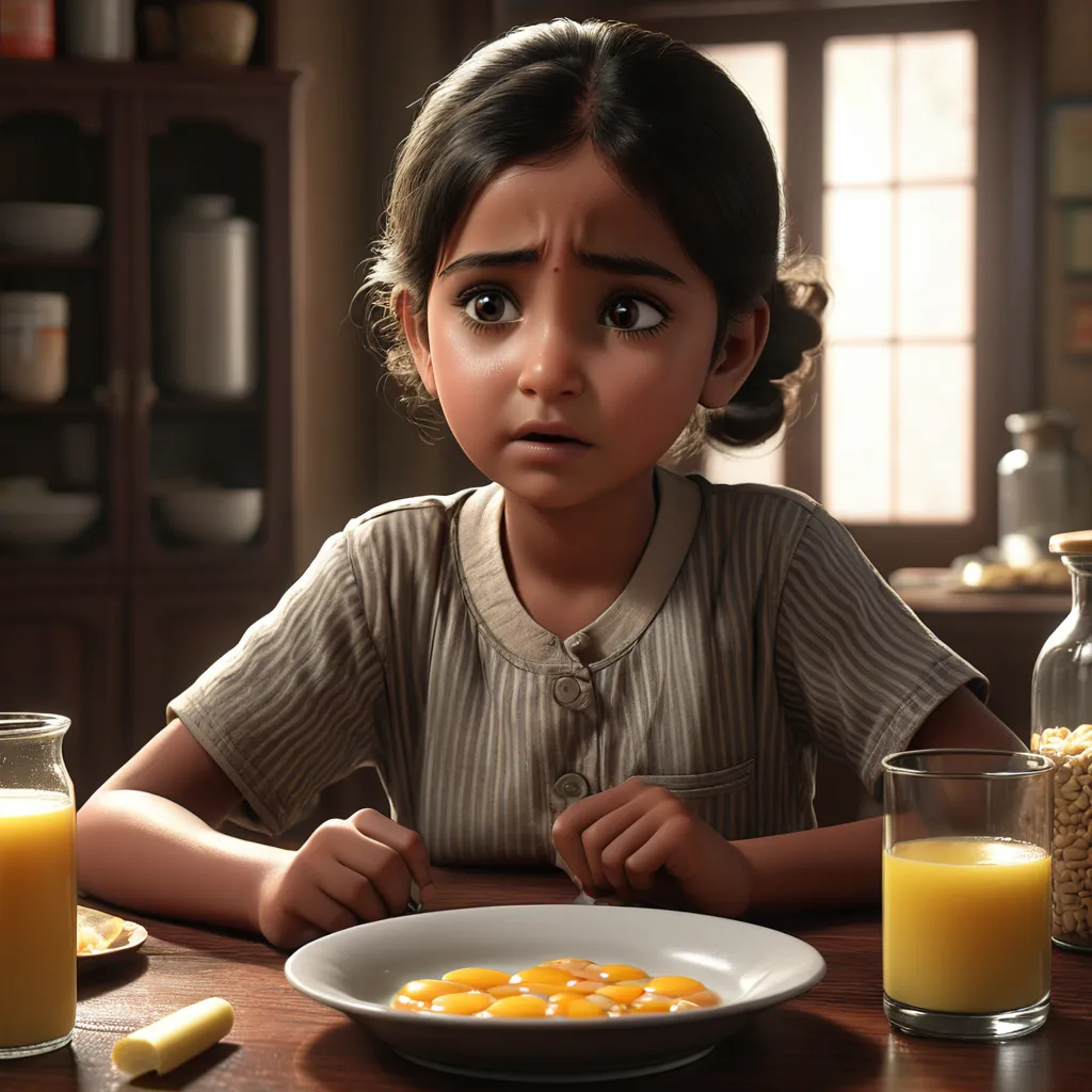 a little girl sitting at a table with a plate of food