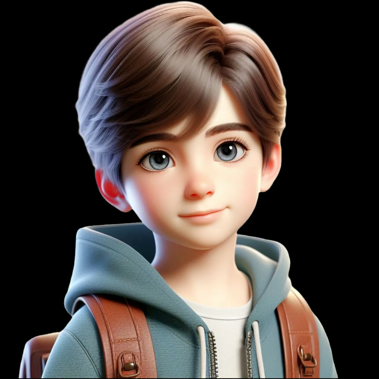 In a quiet village, there lived a special boy named Sam. Though only seven, his hair  was gray like an old man's, making him unique and wise."3D cartoon animation,Disney indpiered