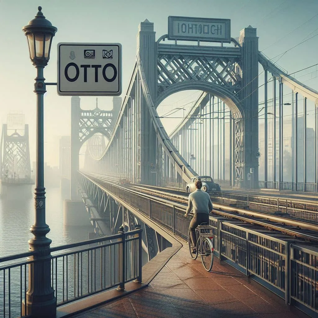 sky, bicycle, water, building, bridge, street light, tire, metropolitan area, bicycle wheel, city