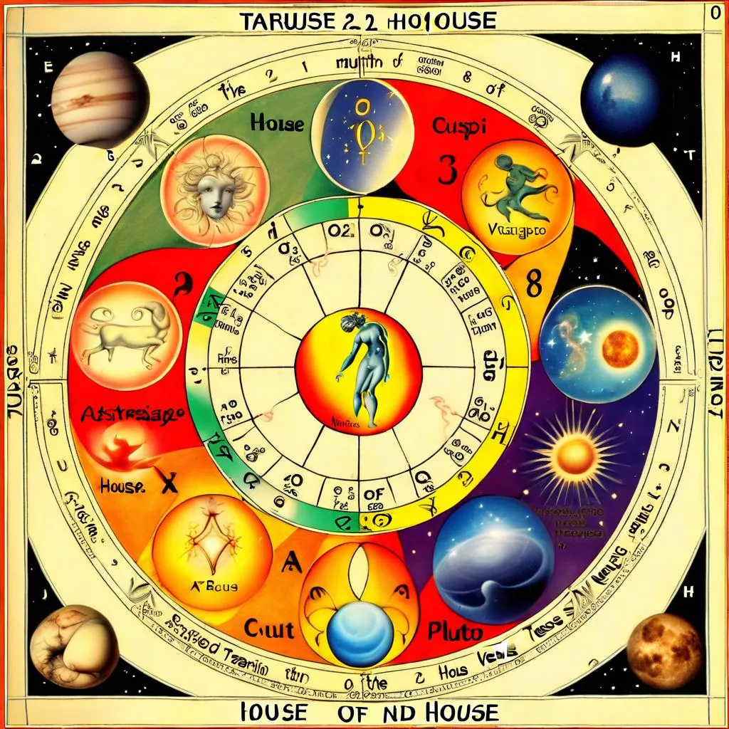 a zodiac wheel with all the planets in it