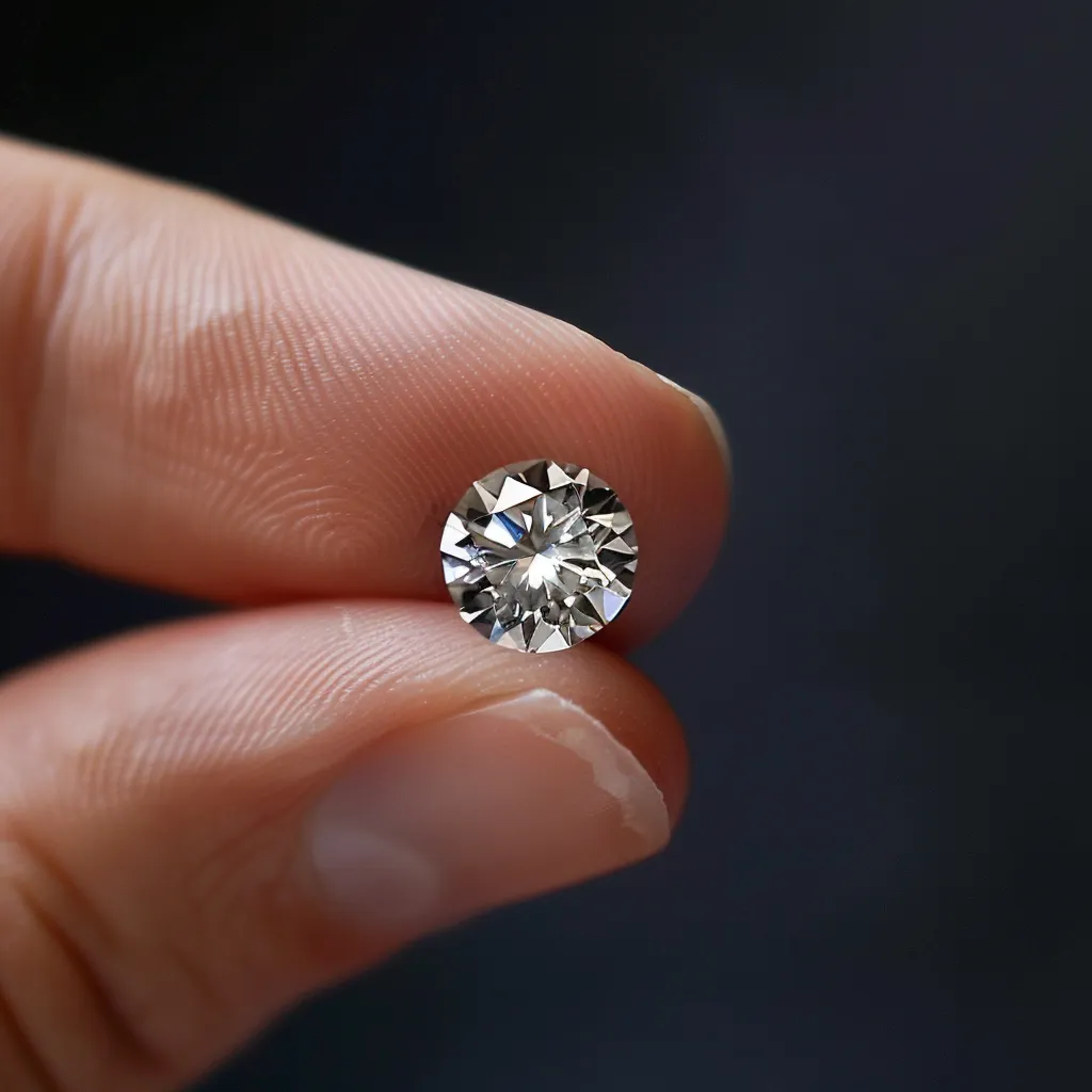 a close up of holding a diamond, black background