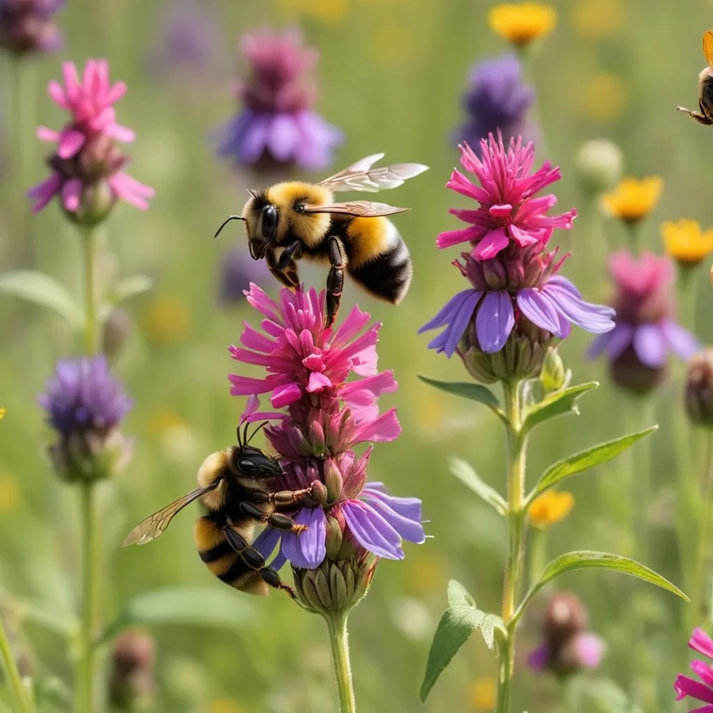 In the heart of a vibrant meadow, where wildflowers painted the landscape with a riot of colors, there lived a colony of bumblebees. 