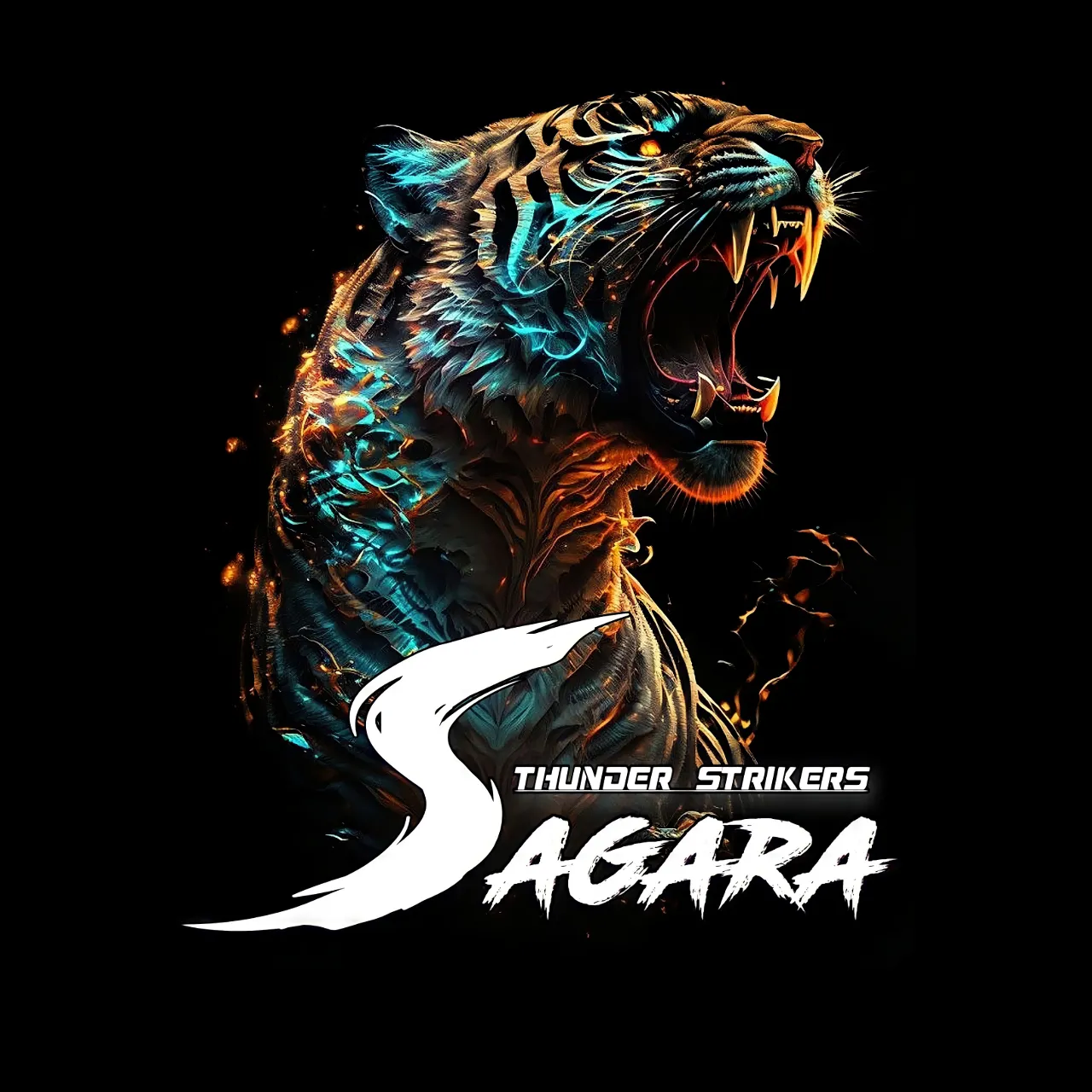the logo for thunder strikers sagara