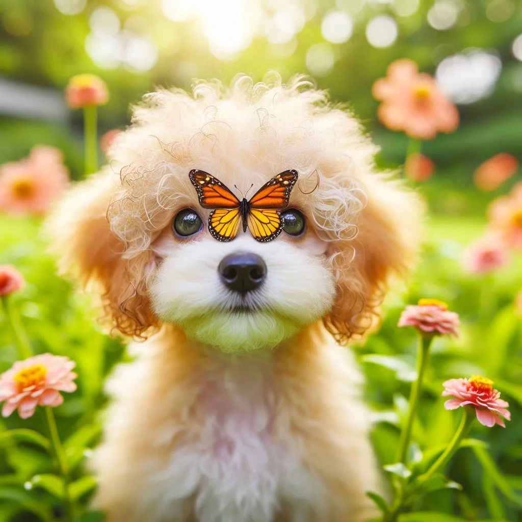 flower, plant, dog, light, sunglasses, dog breed, carnivore, toy, petal, sunlight