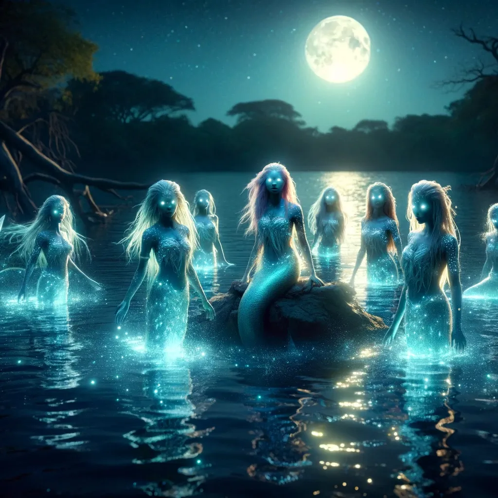 a group of women floating on top of a body of water