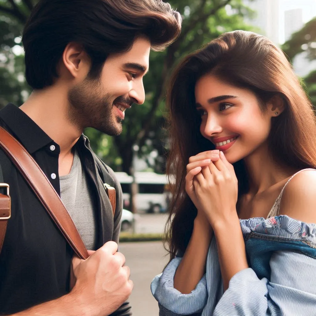 a man and a woman standing next to each other