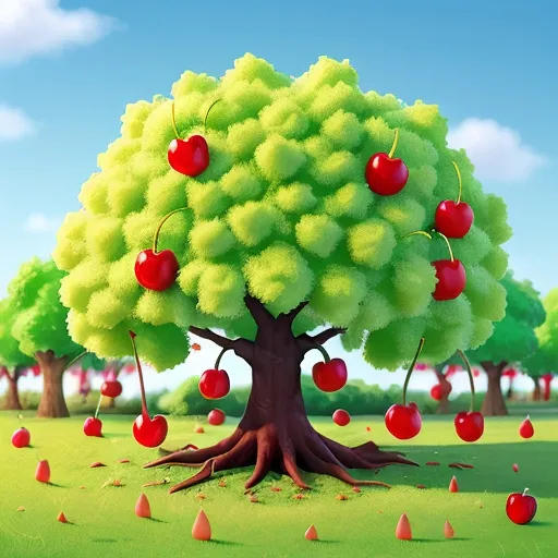 an apple tree with many red apples on it