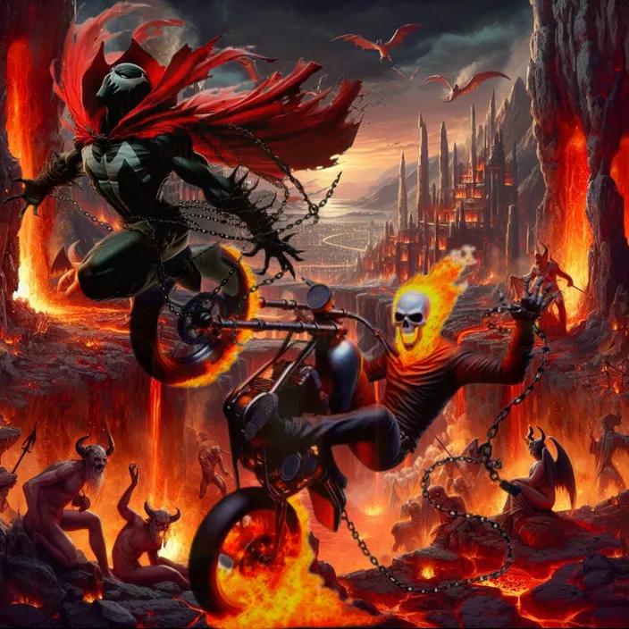  respecting the design of the original image in as much as possible Preserving the appearance of the two figures in the foreground and their positions and the motorcycle 