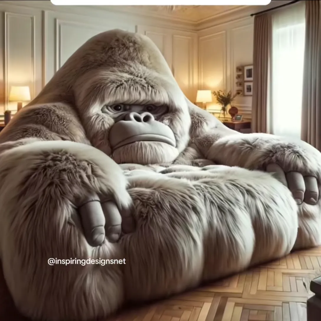 a big gorilla sofas on top of a big chair