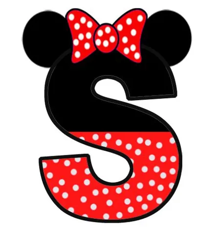 a minnie mouse number with a white bow black and white 