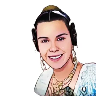 a caricature of a woman wearing headphones with the music pulsing through