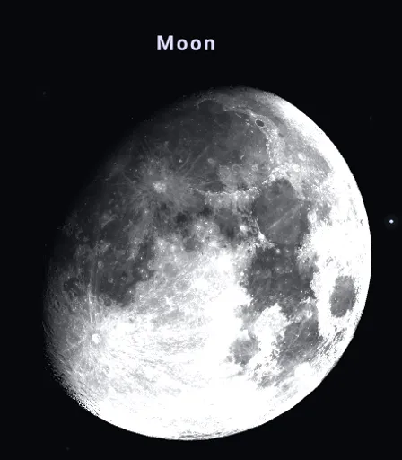 a full moon is shown in the dark sky