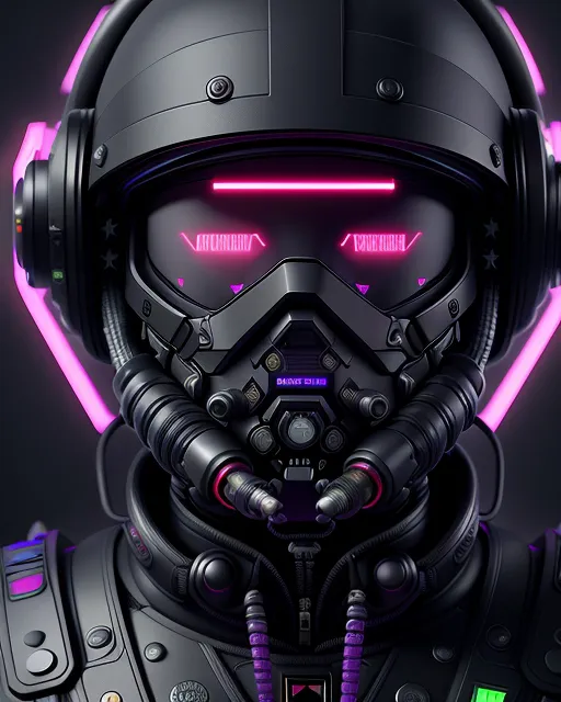 a futuristic man with headphones and a helmet